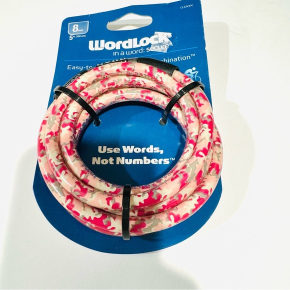 Wordlock CL-650-PC Pink Camo 8mm x 5' FT Combination Cable Lock - Picture 2 of 9